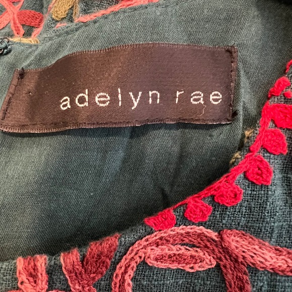 Adelyn Rae | Anthropologie Needlepoint Embroidery Garden Dress Size 6 Romantic - Picture 6 of 9